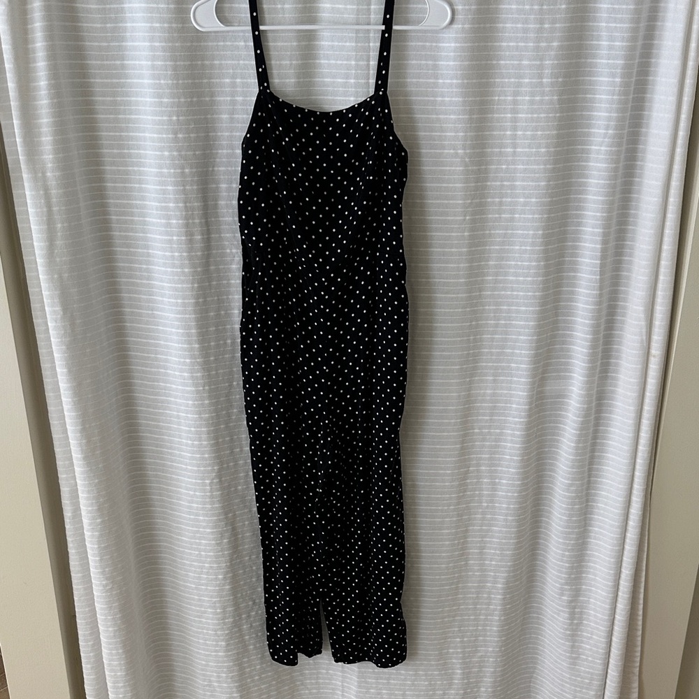 Old Navy Black Jumpsuit with White Dots